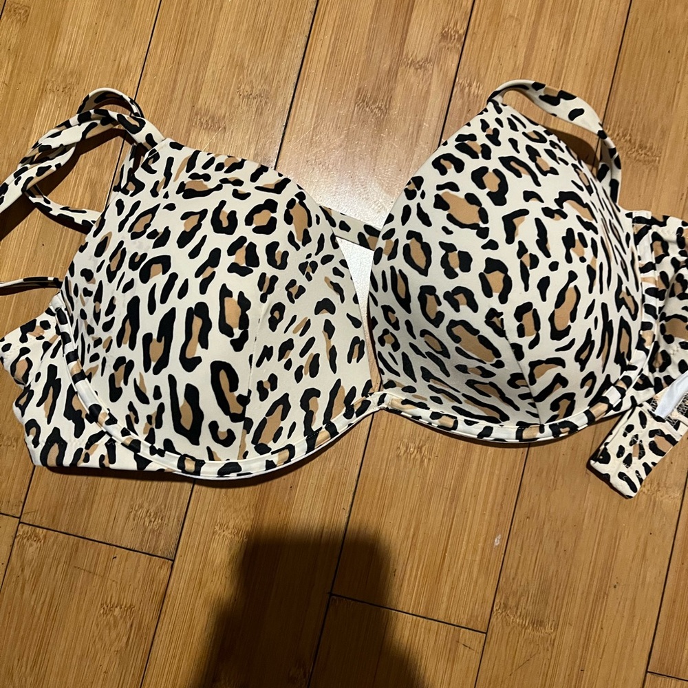 Leopard print bikini top